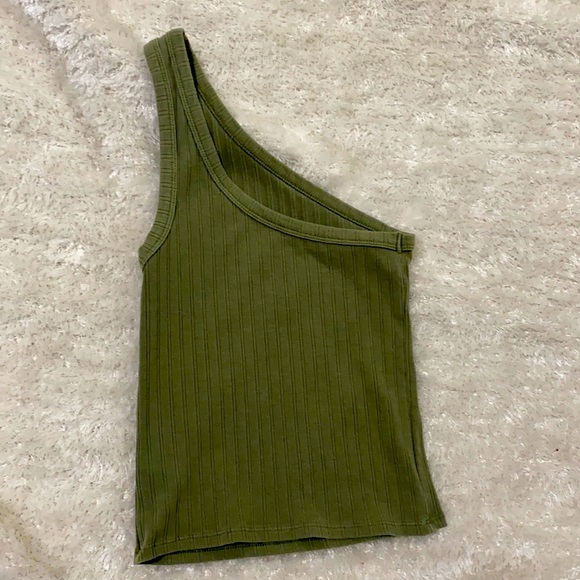 Army green one shoulder top! - Picture 1 of 1